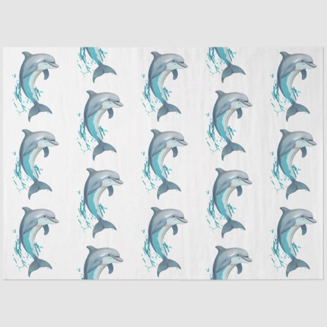 A Pretty Blue Nautical Series Design 8 Tissue Paper (Front)