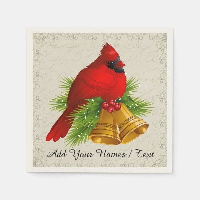 A Pretty Cardinal Elegant Napkin - SRF (Front)