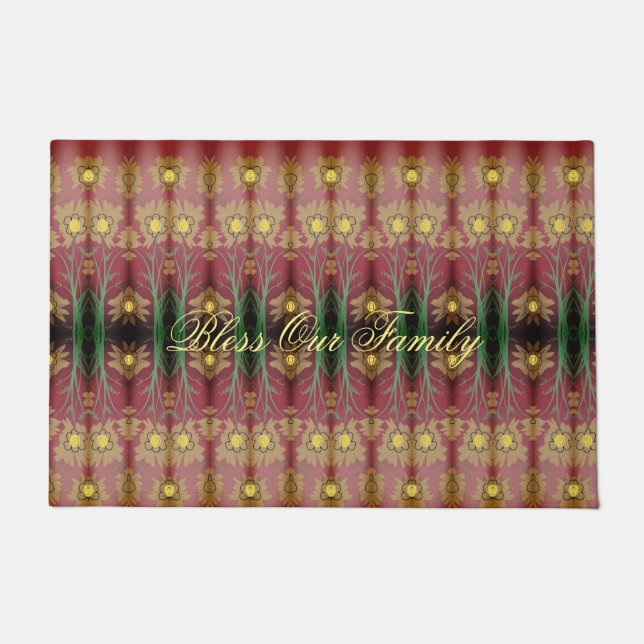 A Pretty Floral Door Mat (Front)