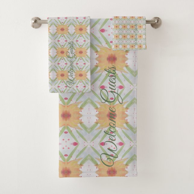 A Pretty Guest Bath Towel-set Towel Set (Insitu)