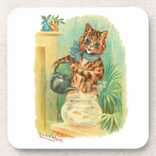 A Pretty Kettle of Fish Louis Wain Cats Coaster