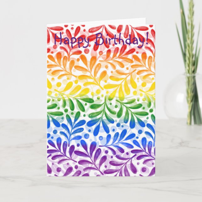 A Pride of Vines Birthday  Card (Front)