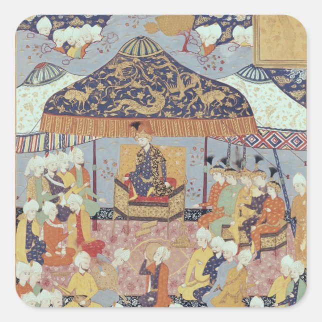 A Princely Reception Square Sticker (Front)