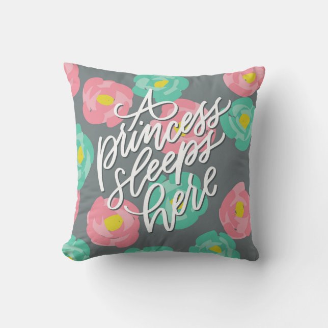 A Princess Sleeps Here Cushion (Front)