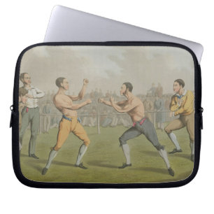 A Prize Fight, aquatinted by I. Clark, pub. by Tho Laptop Sleeve