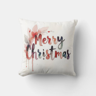 A product with a design of "Merry Christmas" Cushion