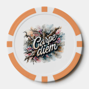 A product with a design of "Merry Christmas" Poker Chips