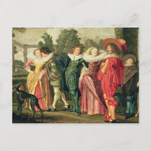 A Promenade in the Garden, c.1623 Postcard