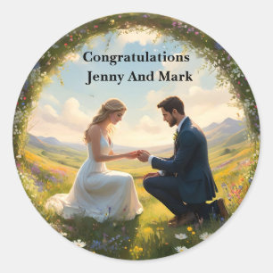 A Promise for Forever: The Engagement Classic Round Sticker
