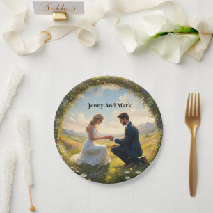 A Promise for Forever: The Engagement Paper Plate