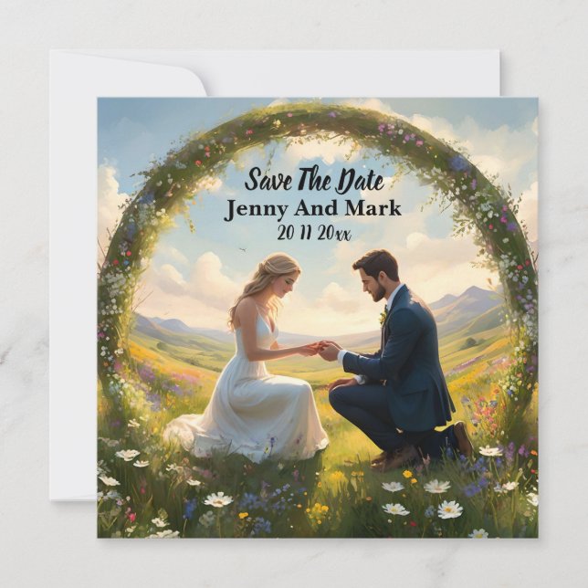 A Promise for Forever: The Engagement Save The Date (Front)