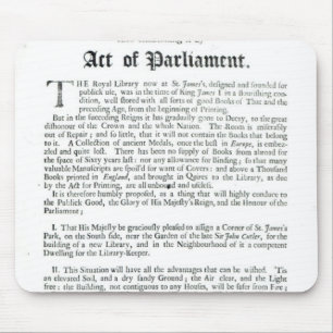 A Proposal for building a Royal Library, 1697 Mouse Pad