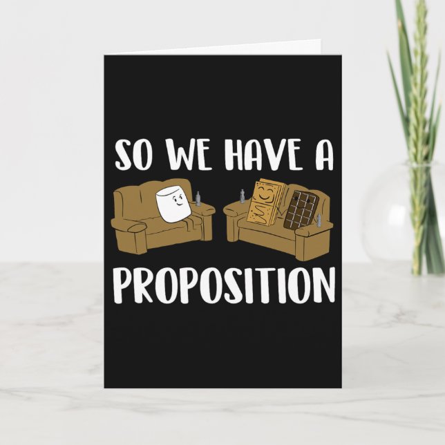 A Proposition Funny Smores Innuendo Camping Bonfir Card (Front)