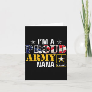 A Proud Army Nana Aamerican Flag Military Gift Card