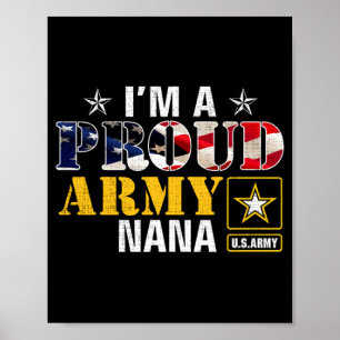 A Proud Army Nana Aamerican Flag Military Gift Poster