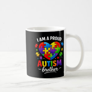 A proud autism brother autism awareness down coffee mug