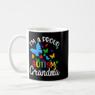 A Proud Autism Grandma Puzzle Ribbon Butterfly Coffee Mug
