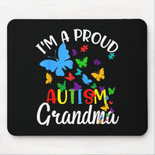 A Proud Autism Grandma Puzzle Ribbon Butterfly Mouse Pad