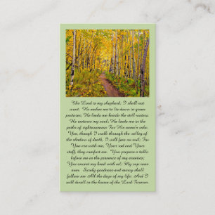 "A Psalm of David” Peace & Heartfelt Condolences Business Card