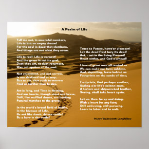 A Psalm of Life Inspiring Poem Poster