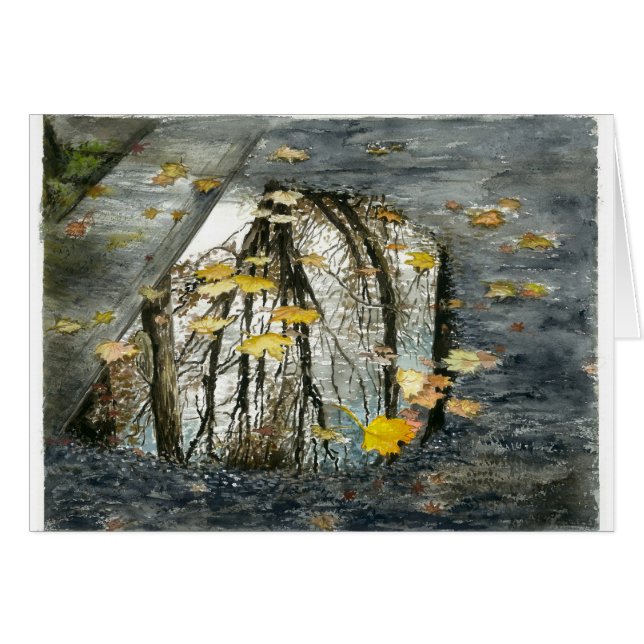 A puddle on the street in November (Front Horizontal)