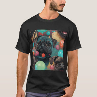 A pug with balloons is irresistibly cute and adora T-Shirt