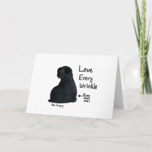 A Pug Wrinkle in Time (Black pug version) Card