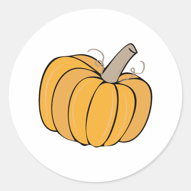 A Pumpkin Classic Round Sticker (Front)