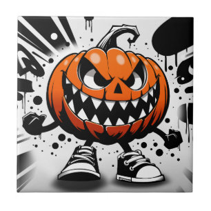 A Pumpkin Takes Life Ceramic Tile