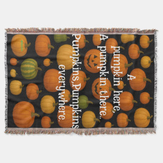 A pumpkin throw blanket