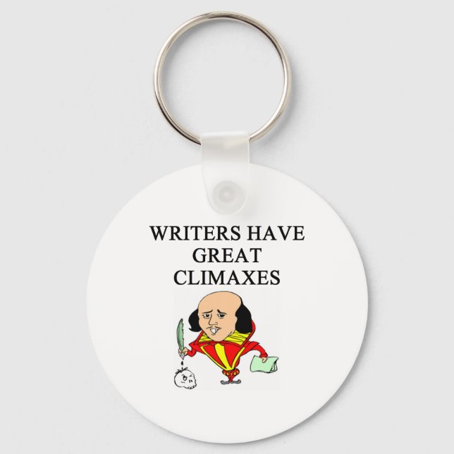 a pun for writers key ring (Front)