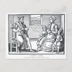 A Puritan Family Postcard