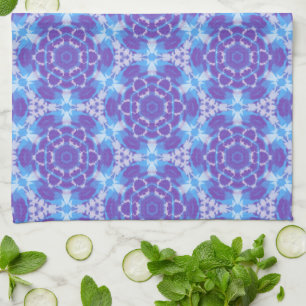 A Purple and Blue Tie Dye Pattern Tea Towel
