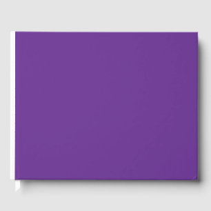 a purple background with a guest book