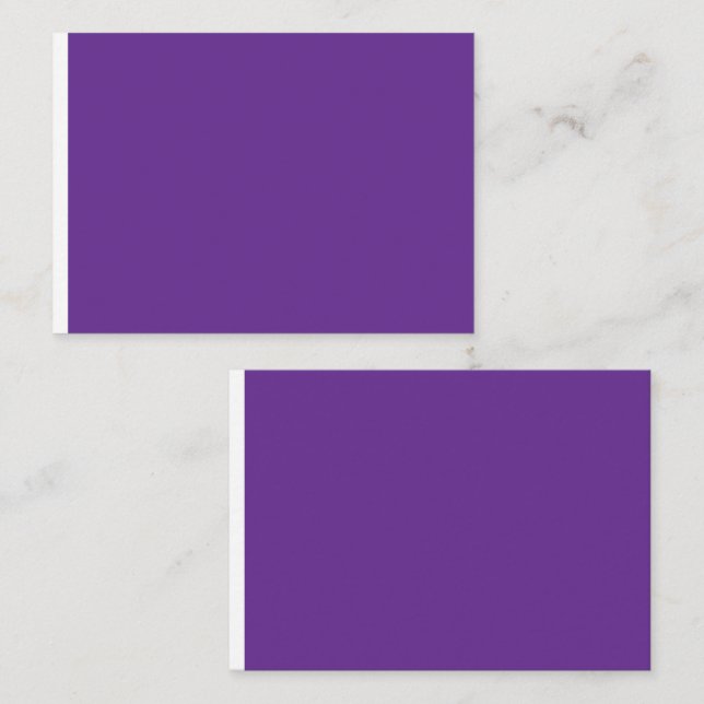 a purple background with a place card (Front/Back)