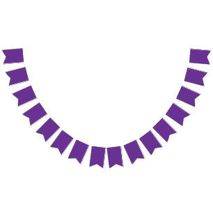 a purple background with a white border bunting