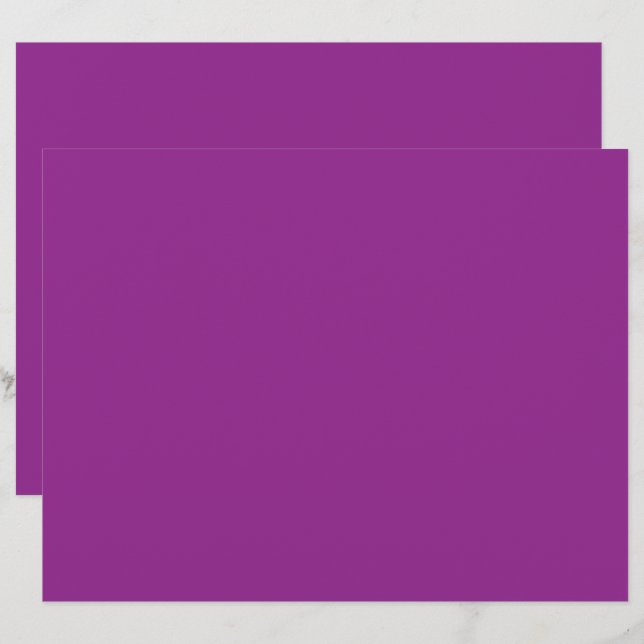 a purple background with a white border custom letterhead (Front/Back)