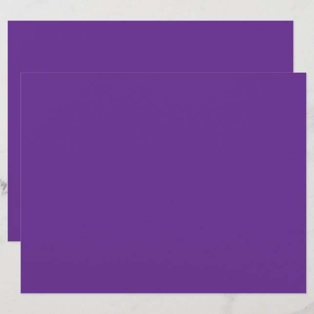a purple background with a white border custom letterhead (Front/Back)