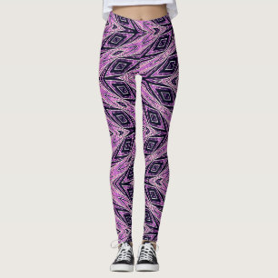A purple chevron texture "Ratti_Creative_Arts" Leggings
