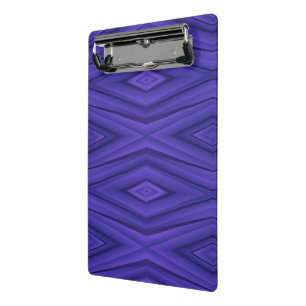 A purple clipboard with a geometric diamond 