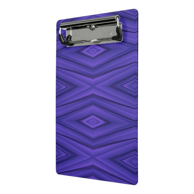 A purple clipboard with a geometric diamond  (Angled2)