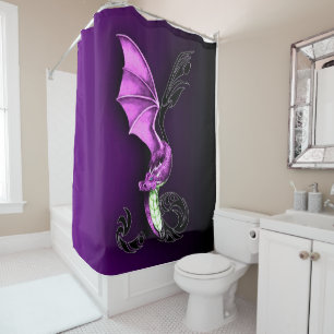 A Purple Dragon Shower Curtain