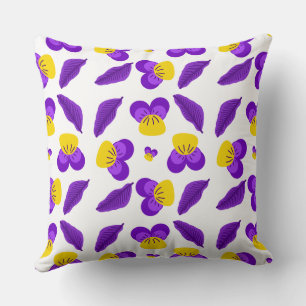 a purple flower cushion