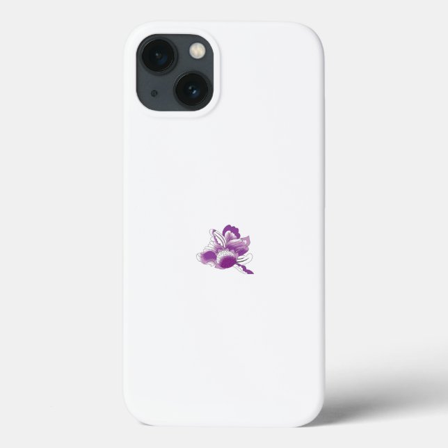 a purple flower with a white background Case-Mate iPhone case (Back)