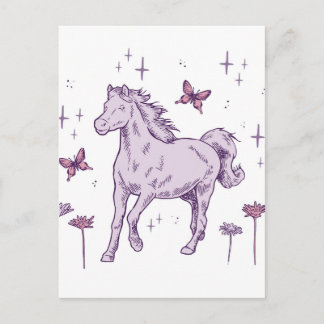 A purple Horse Postcard