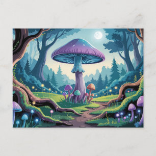 A Purple Mushroom Postcard
