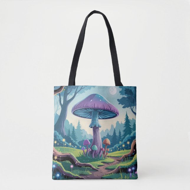 A Purple Mushroom Tote Bag (Front)