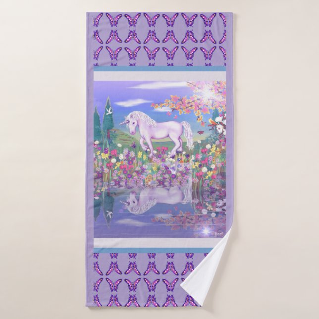 A purple Paradise Bath Towel (Bath Towel)