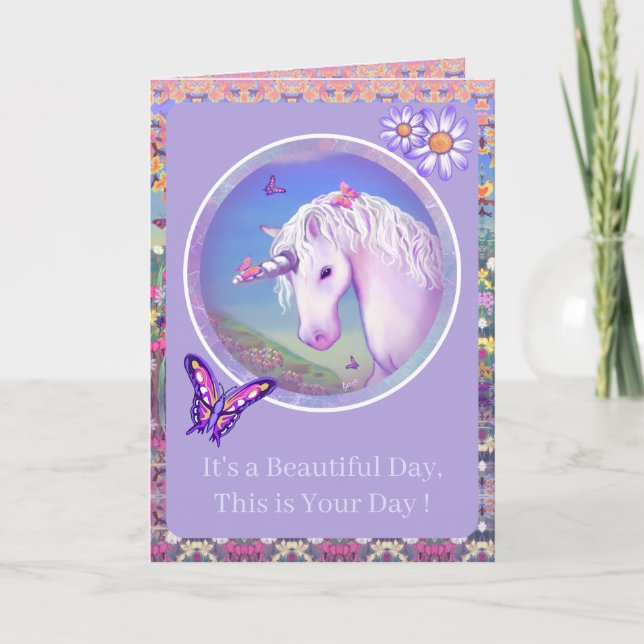 A Purple Paradise birthday card (Front)