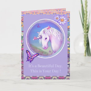 A Purple Paradise birthday card